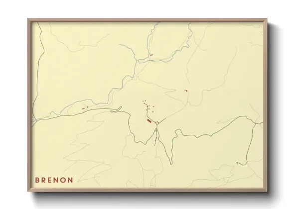 Une affiche de carte sur Brenon
