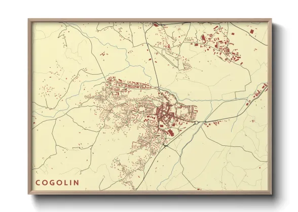 Une affiche de carte sur Cogolin