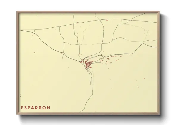 Une affiche de carte sur Esparron