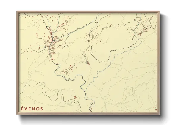 Une affiche de carte sur Évenos