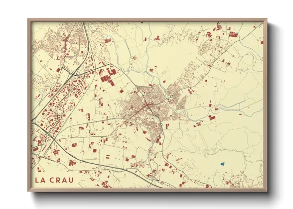 Une affiche de carte sur La Crau