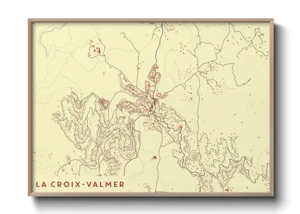 Une affiche de carte sur La Croix-Valmer