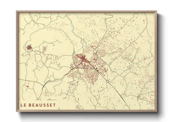 Une affiche de carte sur Le Beausset