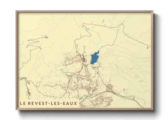 Une affiche de carte sur Le Revest-les-Eaux