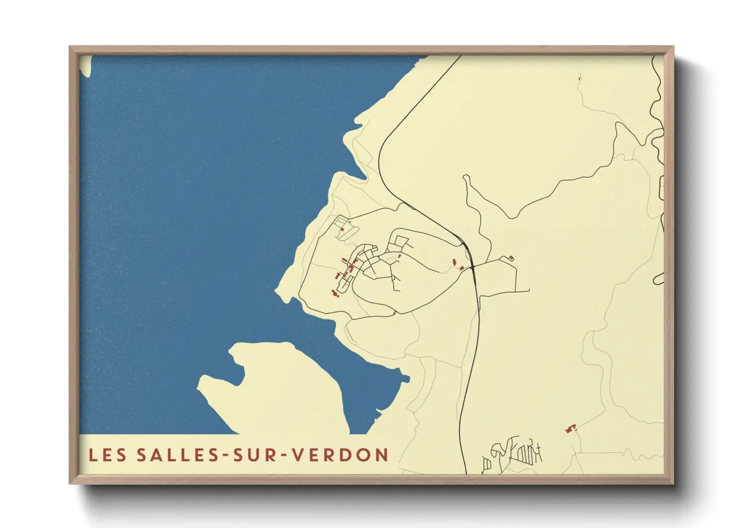 Un poster carteLes Salles-sur-Verdon