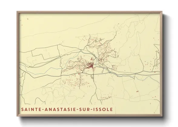 Une affiche de carte sur Sainte-Anastasie-sur-Issole