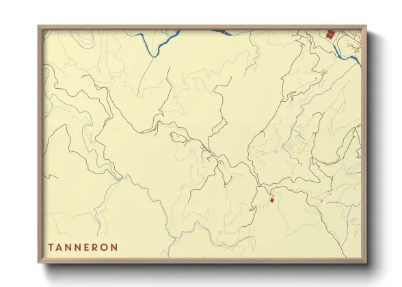 Une affiche de carte sur Tanneron