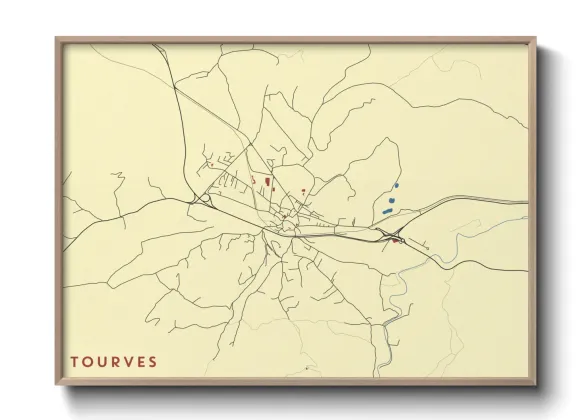 Une affiche de carte sur Tourves