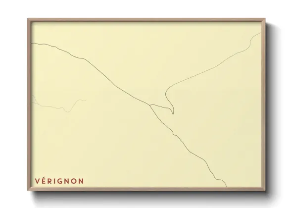 Une affiche de carte sur Vérignon