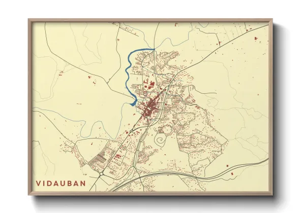 Une affiche de carte sur Vidauban