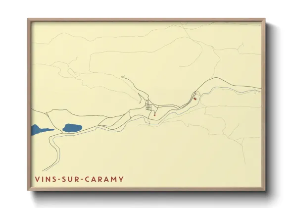 Une affiche de carte sur Vins-sur-Caramy