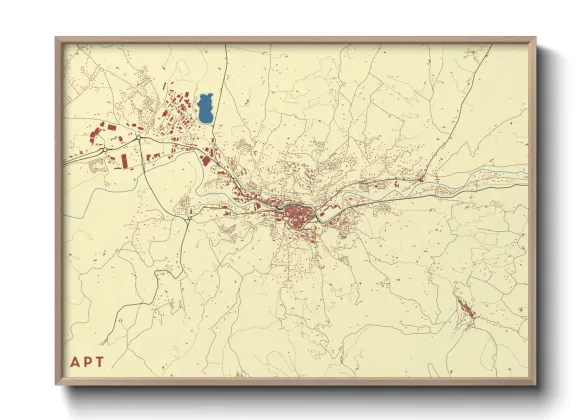Une affiche de carte sur Apt
