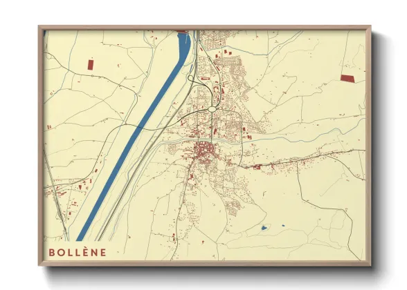 Une affiche de carte sur Bollène