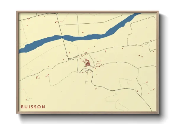 Une affiche de carte sur Buisson