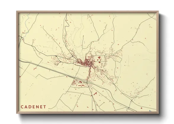 Une affiche de carte sur Cadenet
