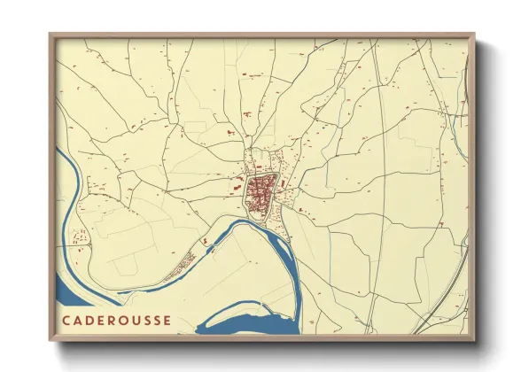 Une affiche de carte sur Caderousse