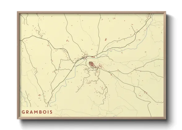 Une affiche de carte sur Grambois