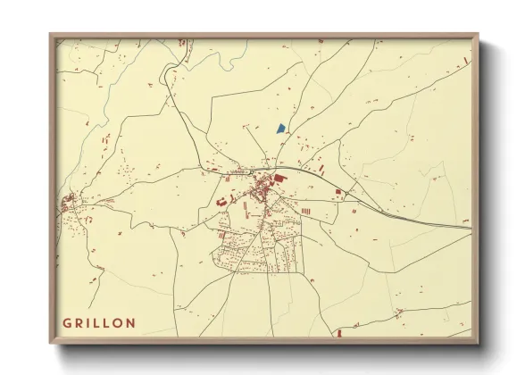 Une affiche de carte sur Grillon