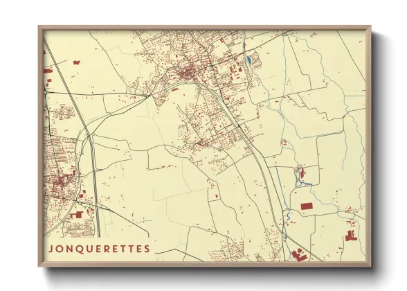Une affiche de carte sur Jonquerettes