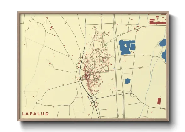 Une affiche de carte sur Lapalud