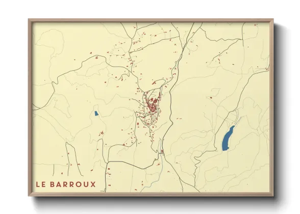 Une affiche de carte sur Le Barroux