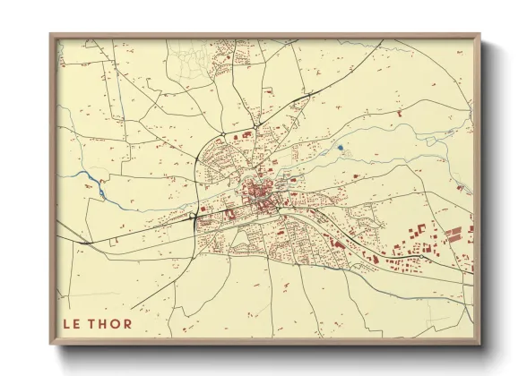 Une affiche de carte sur Le Thor