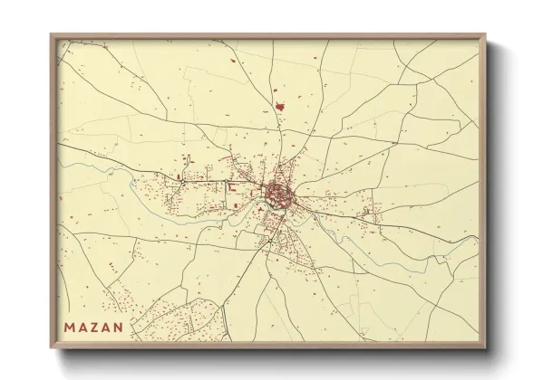 Une affiche de carte sur Mazan
