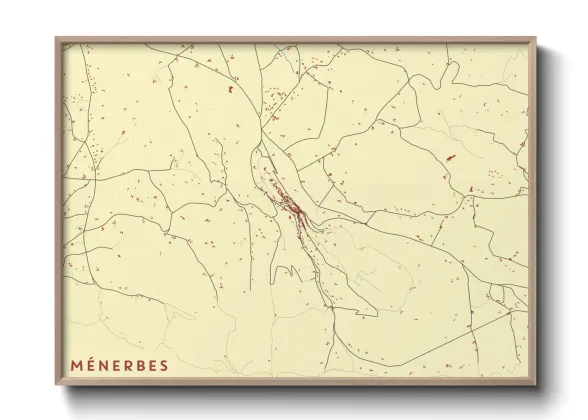 Une affiche de carte sur Ménerbes