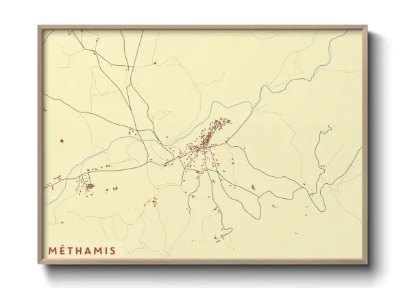 Une affiche de carte sur Méthamis