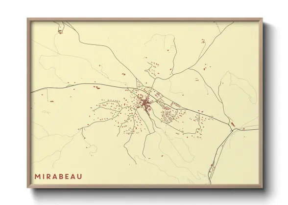 Une affiche de carte sur Mirabeau