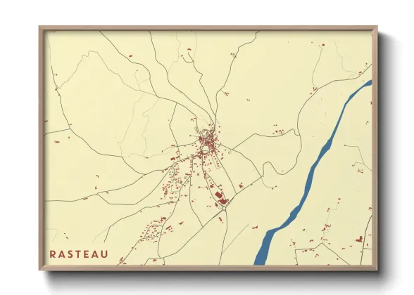 Une affiche de carte sur Rasteau
