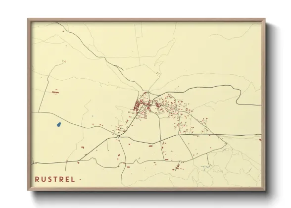 Une affiche de carte sur Rustrel