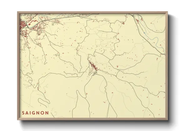 Une affiche de carte sur Saignon