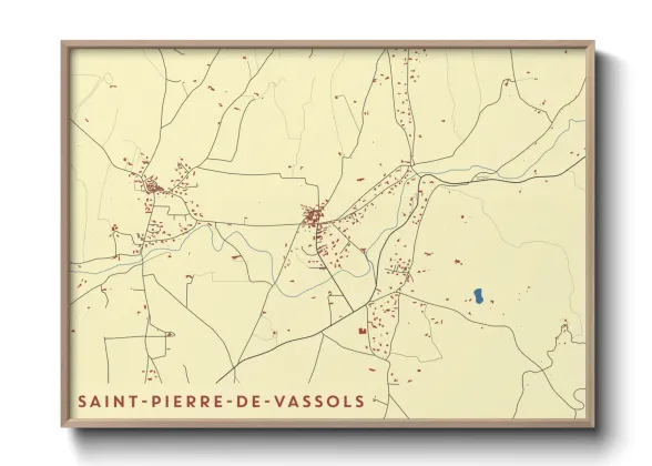 Une affiche de carte sur Saint-Pierre-de-Vassols