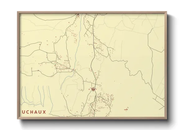 Une affiche de carte sur Uchaux