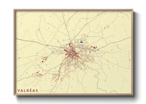 Une affiche de carte sur Valréas