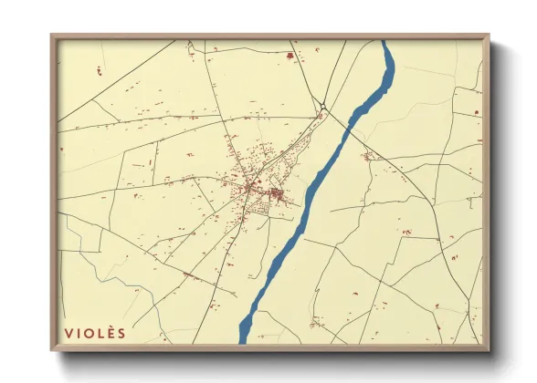 Une affiche de carte sur Violès