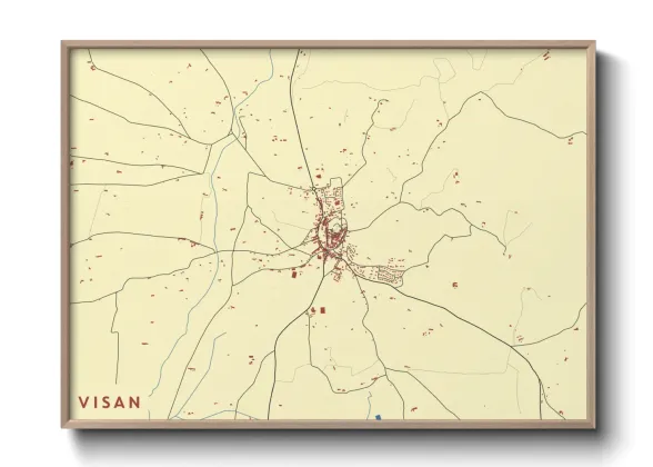 Une affiche de carte sur Visan