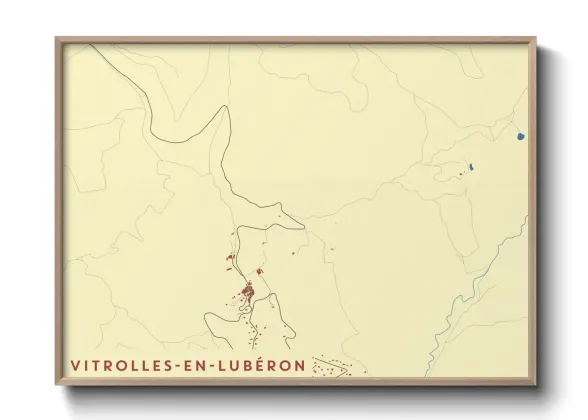 Une affiche de carte sur Vitrolles-en-Lubéron