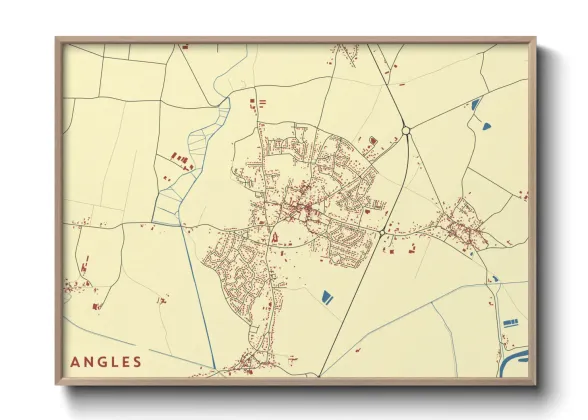 Une affiche de carte sur Angles