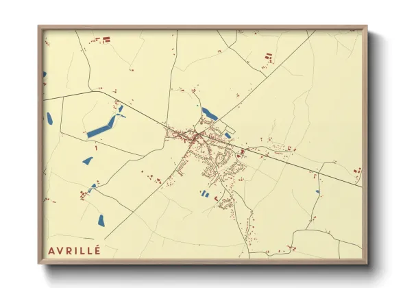 Une affiche de carte sur Avrillé