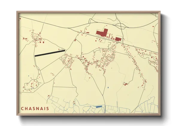 Une affiche de carte sur Chasnais