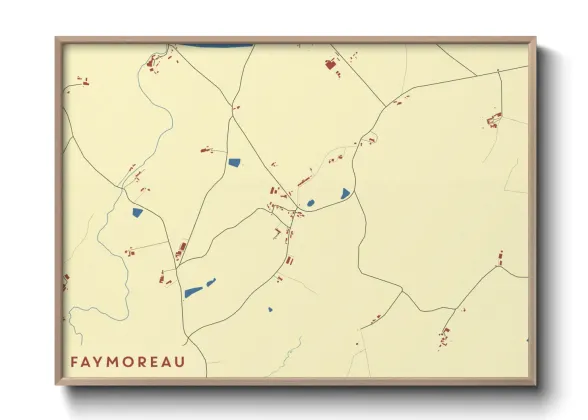 Une affiche de carte sur Faymoreau