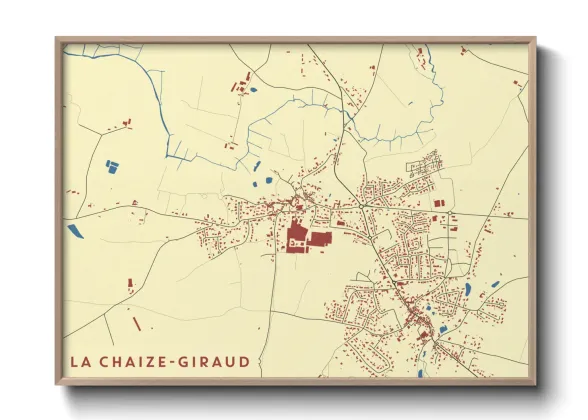 Une affiche de carte sur La Chaize-Giraud