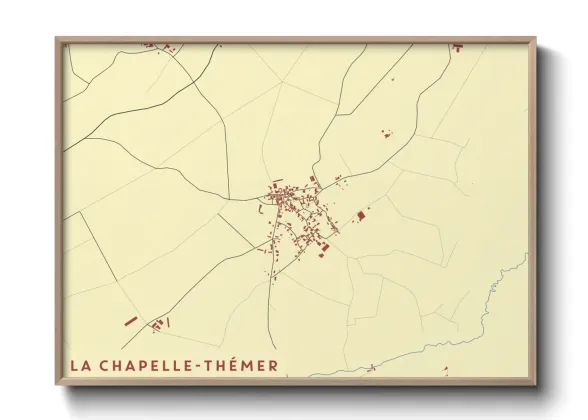Une affiche de carte sur La Chapelle-Thémer