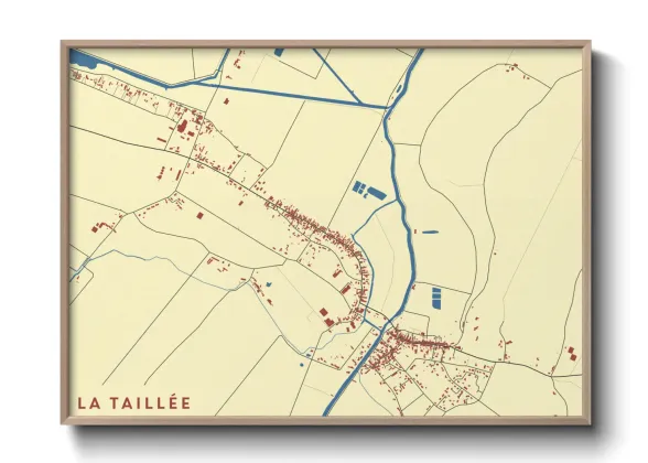 Une affiche de carte sur La Taillée