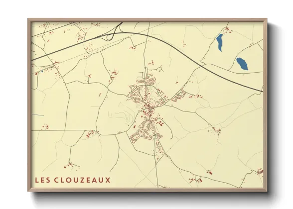 Une affiche de carte sur Les Clouzeaux