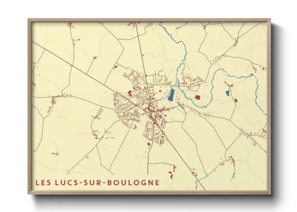 Une affiche de carte sur Les Lucs-sur-Boulogne