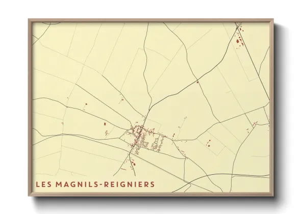 Une affiche de carte sur Les Magnils-Reigniers