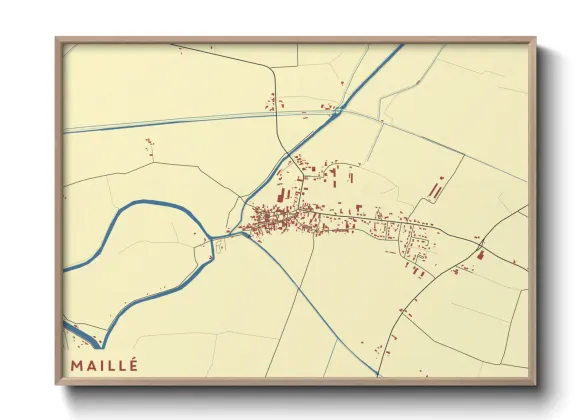 Une affiche de carte sur Maillé